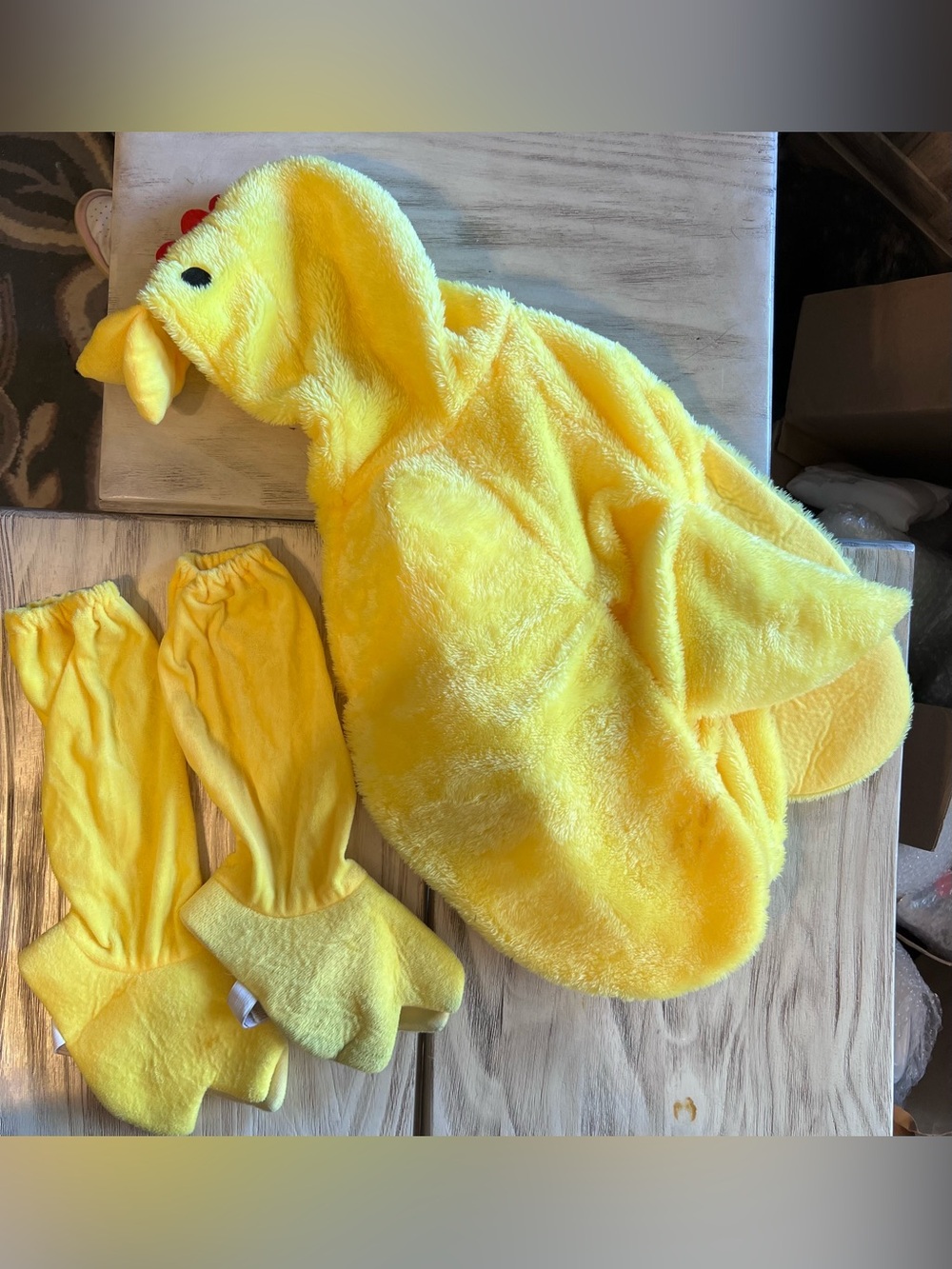 Rubie’s Plush Chicken Todd Costume Yellow Hood Foot Covers One Size